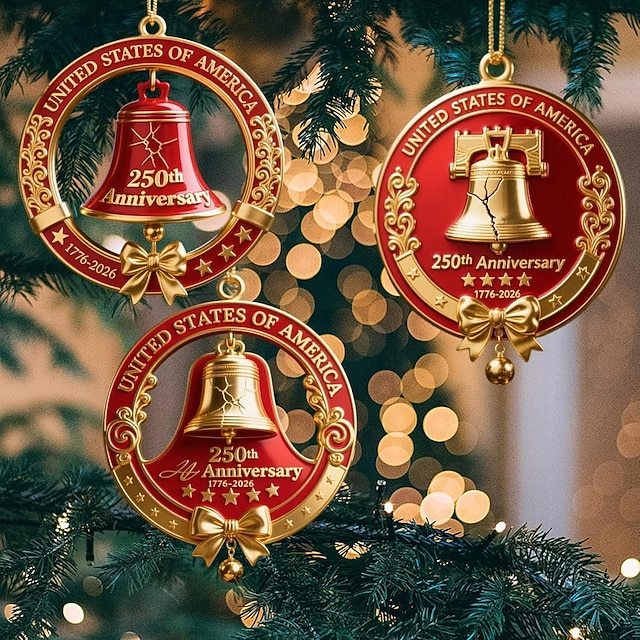 🔥United States 250th Anniversary Bell Ornament
