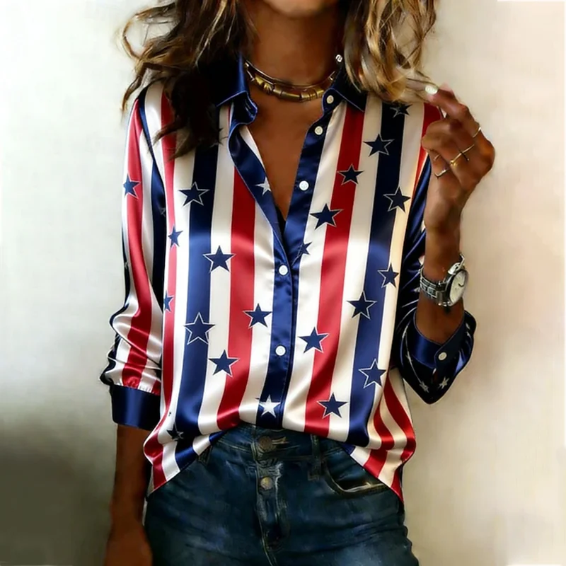 Women's 250th Anniversary Art Print Casual Shirt