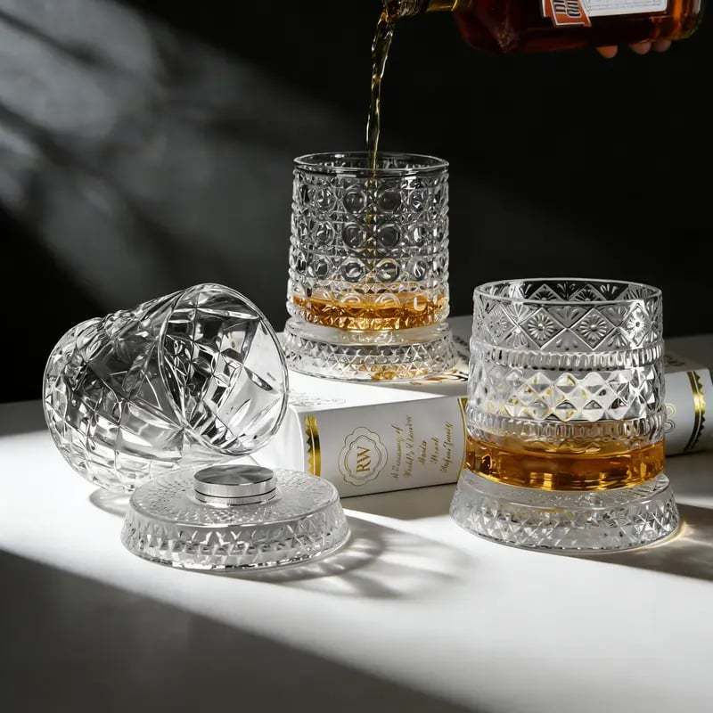 🎁Hot Sale Promotion 49% OFF🔥Luxury 360° Spinning Crystal Glass