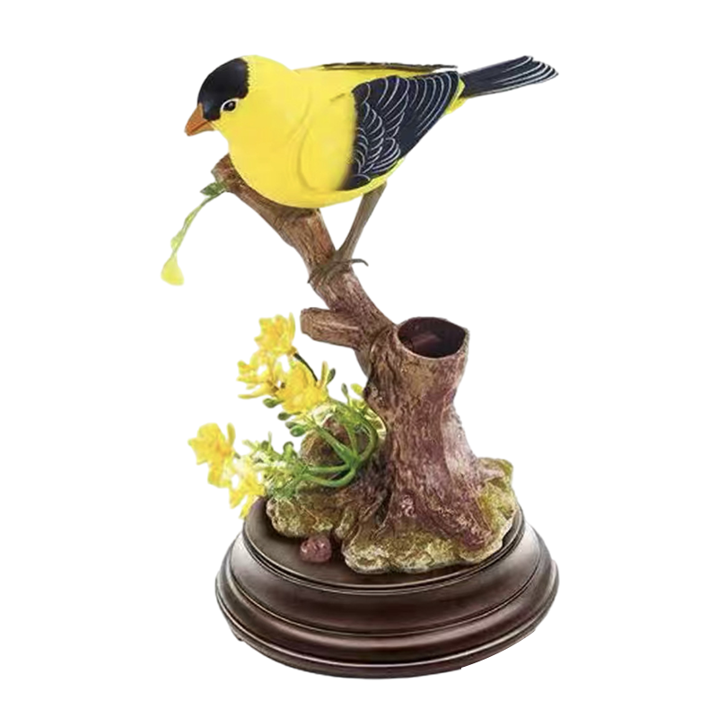 A lifelike singing bird