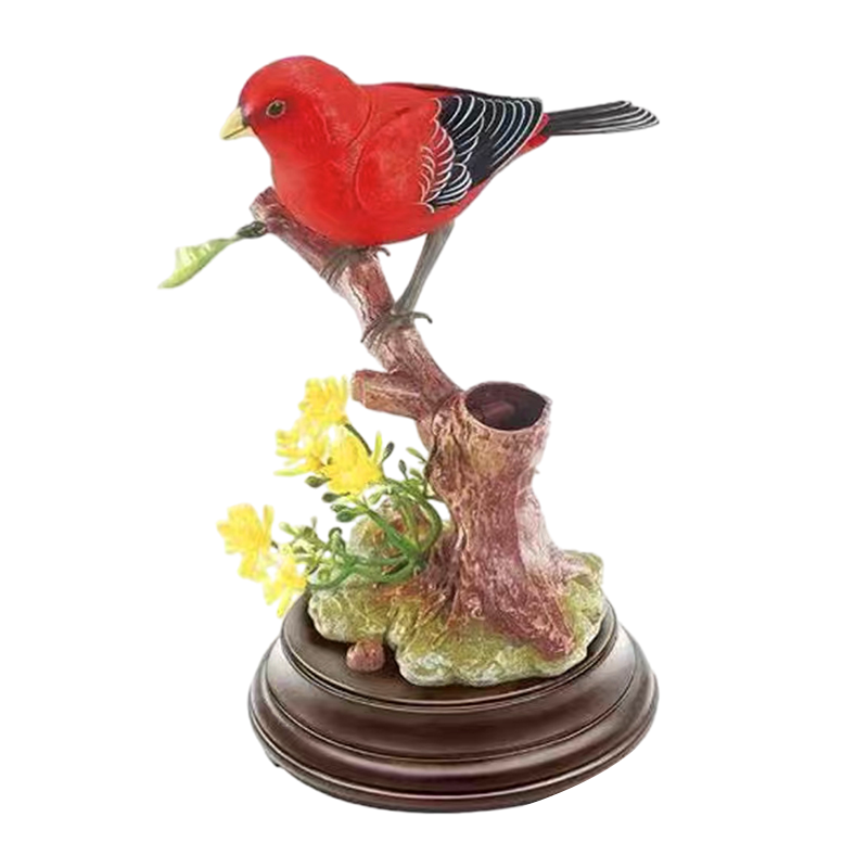 A lifelike singing bird