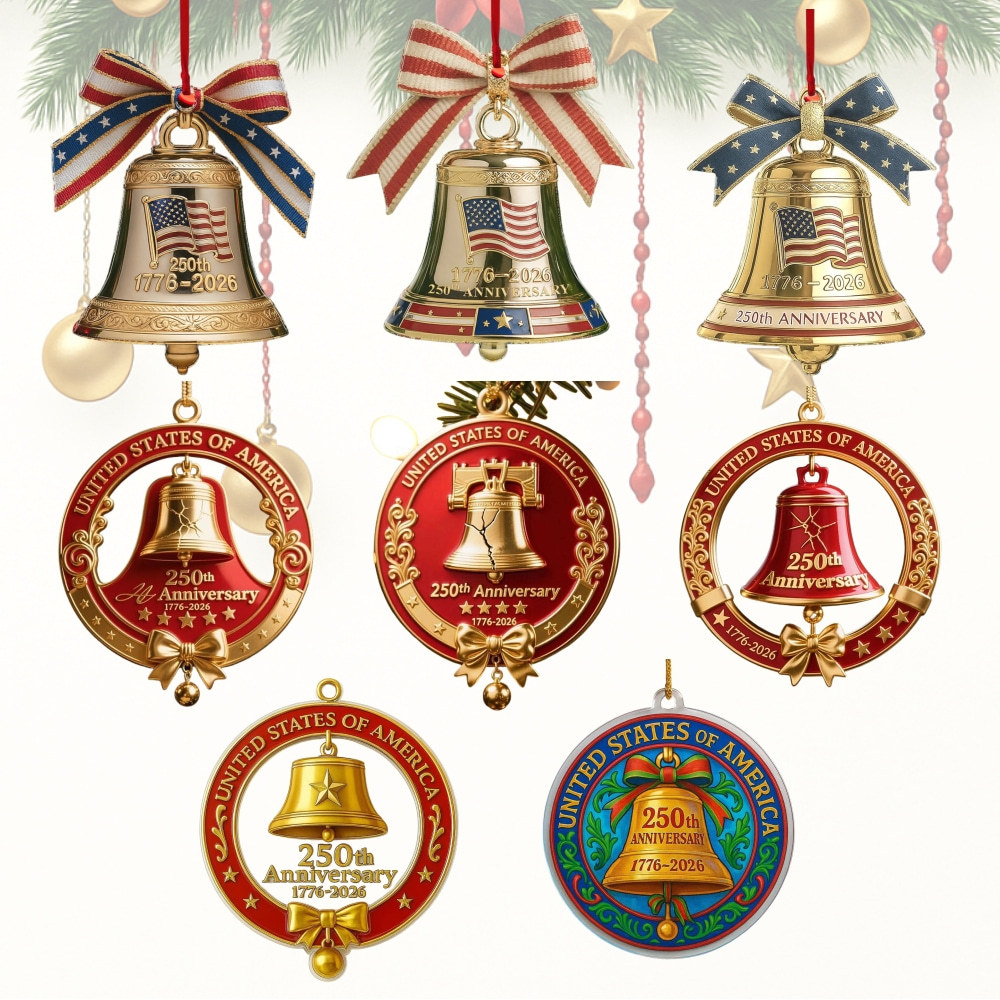 🔥United States 250th Anniversary Bell Ornament