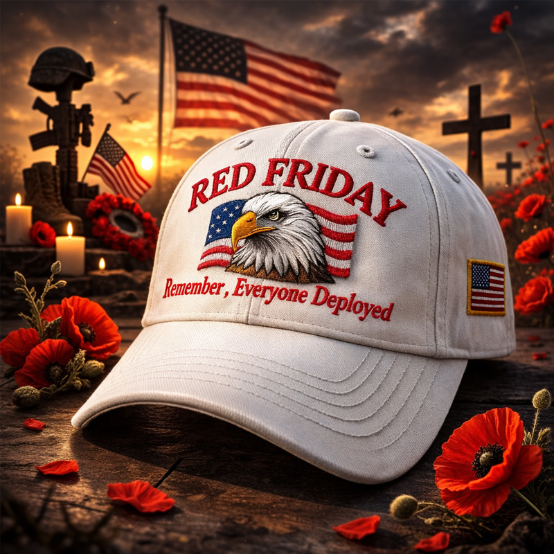Red Friday Art Printed Casual Hat