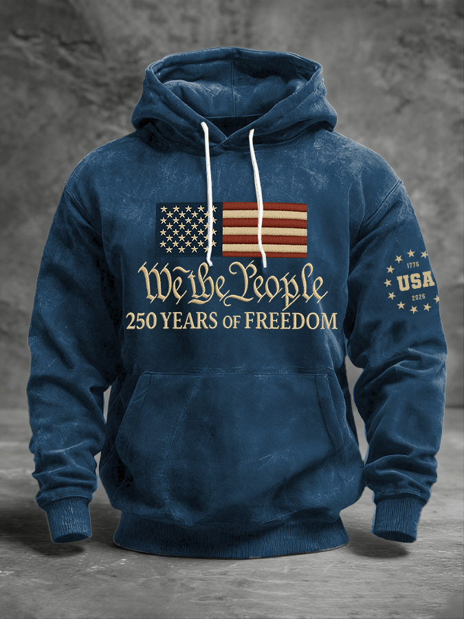 Men's Casual Long-Sleeved Hooded Sweatshirt