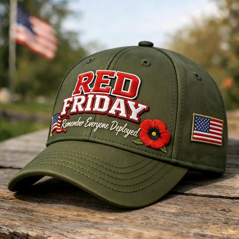 Red Friday Printed Casual Hat