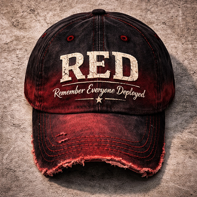 Red Friday Printed Casual Hat