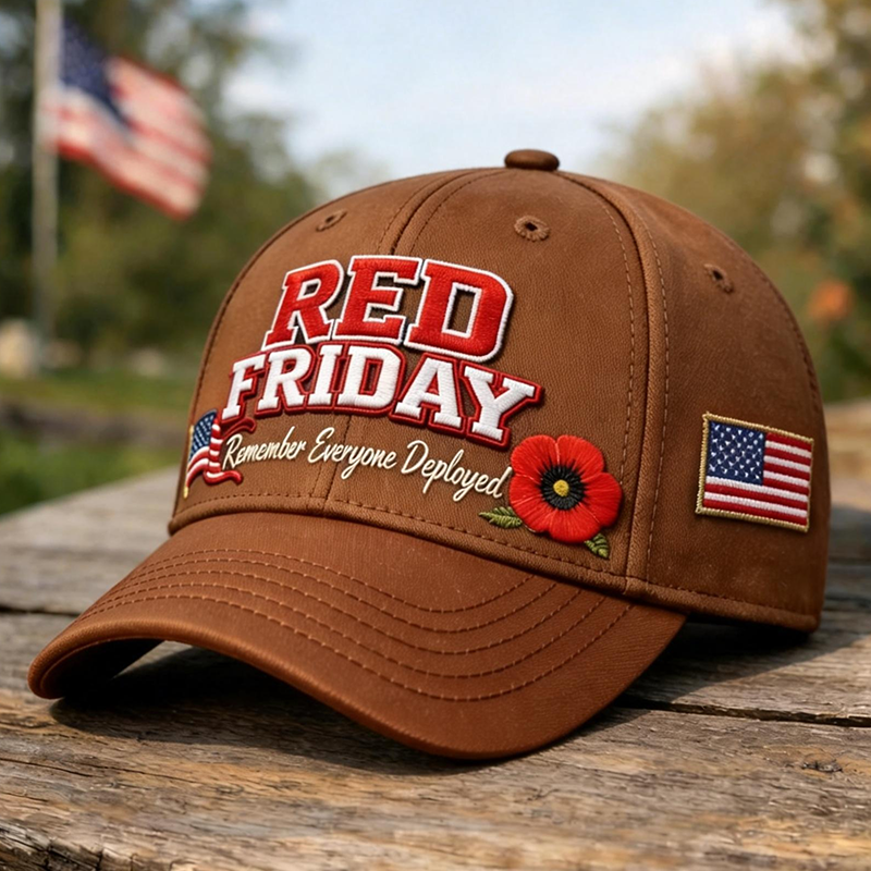 Red Friday Printed Casual Hat