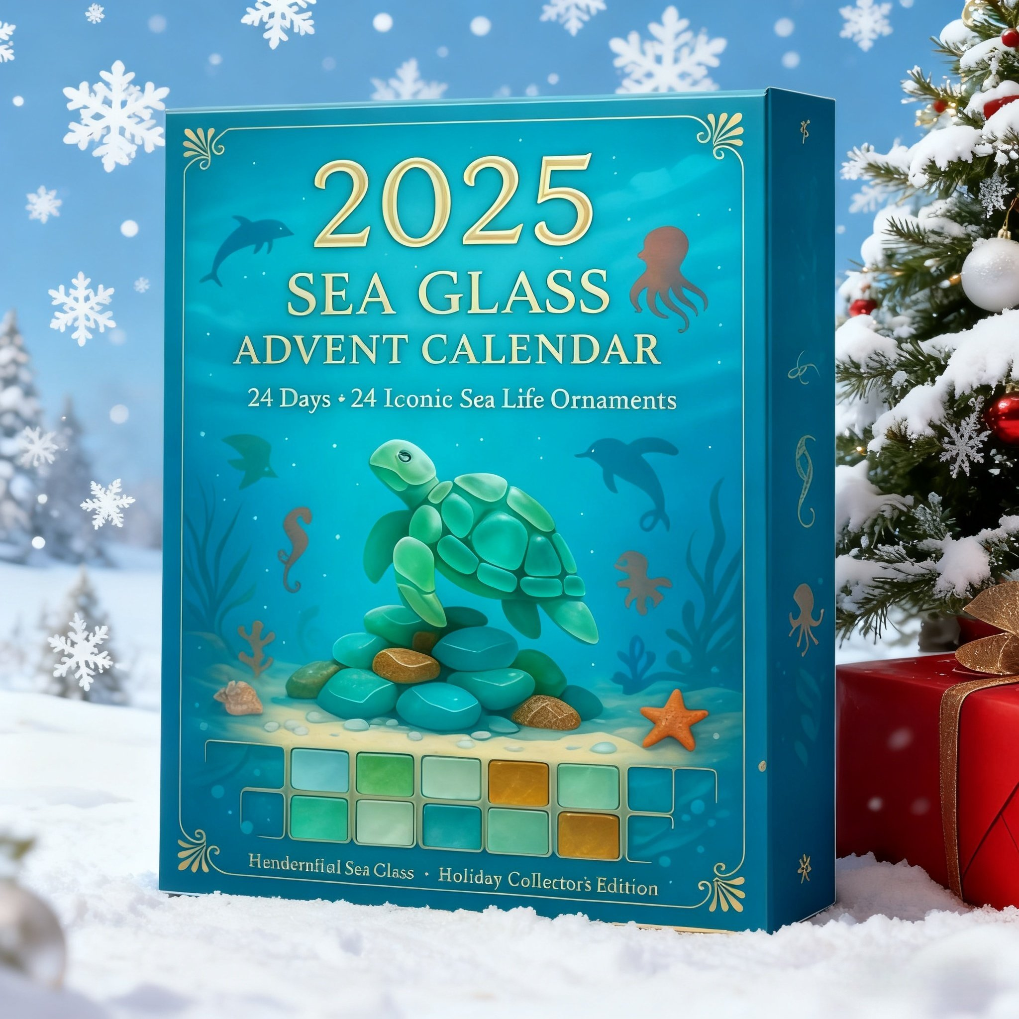 🔥Limited Edition, Only 100 Sets Left! - 🌊2025 Sea Glass Advent Calendar · Ocean Treasures(🌊 10% of proceeds support U.S. marine life protection.)