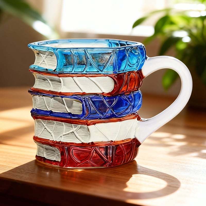 🎁Christmas Sale 49% OFF🎅Novelty 3D Painted Book Mug— Where Literature Meets Art in Your Morning Routine 📚☕