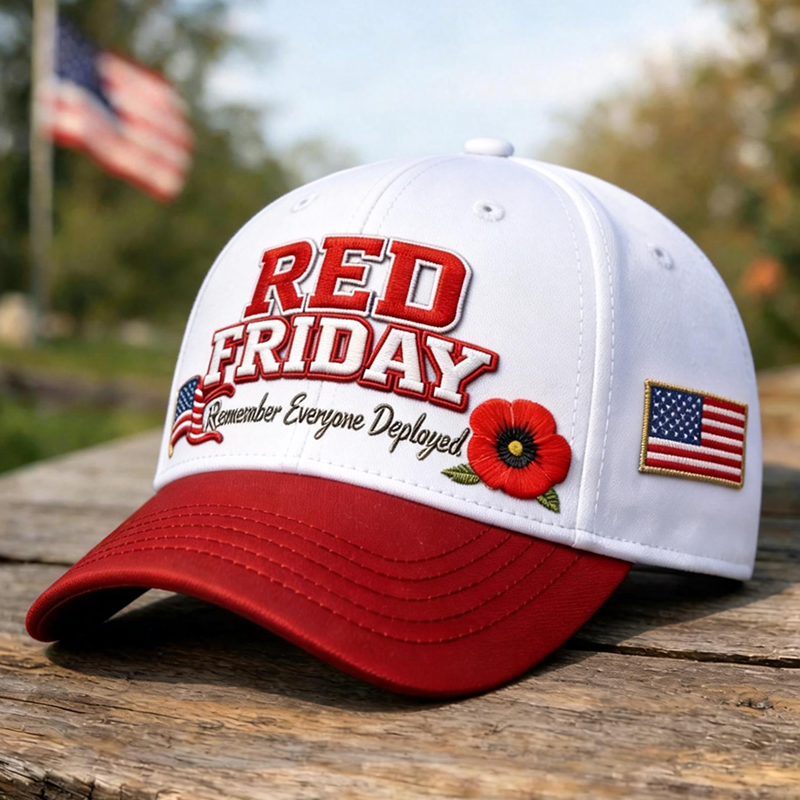 Red Friday Printed Casual Hat