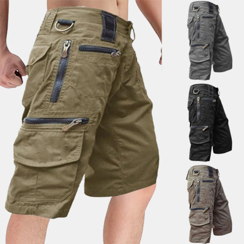2025 Mens Zip Denim Outdoor Sports Shorts Trousers
