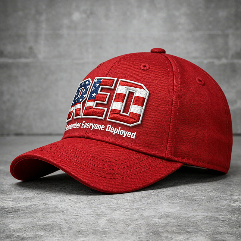 Red Friday Printed Casual Hat