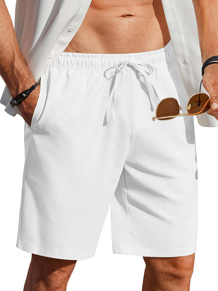 Casual Summer Linen Blend Shorts 