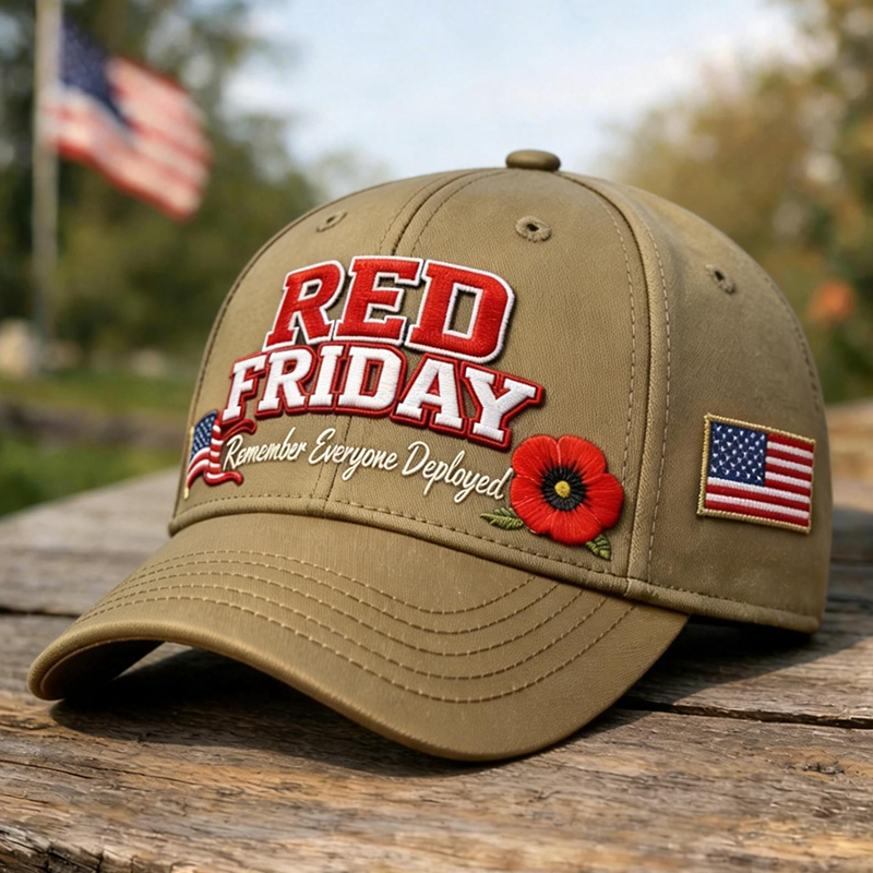 Red Friday Printed Casual Hat