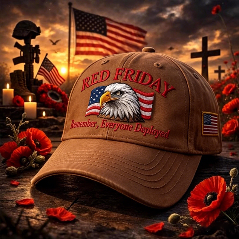 Red Friday Art Printed Casual Hat