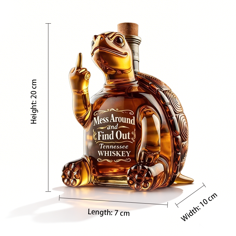 🐶 French Bulldog Whiskey Decanter – "Mess Around and Find Out" 🐾