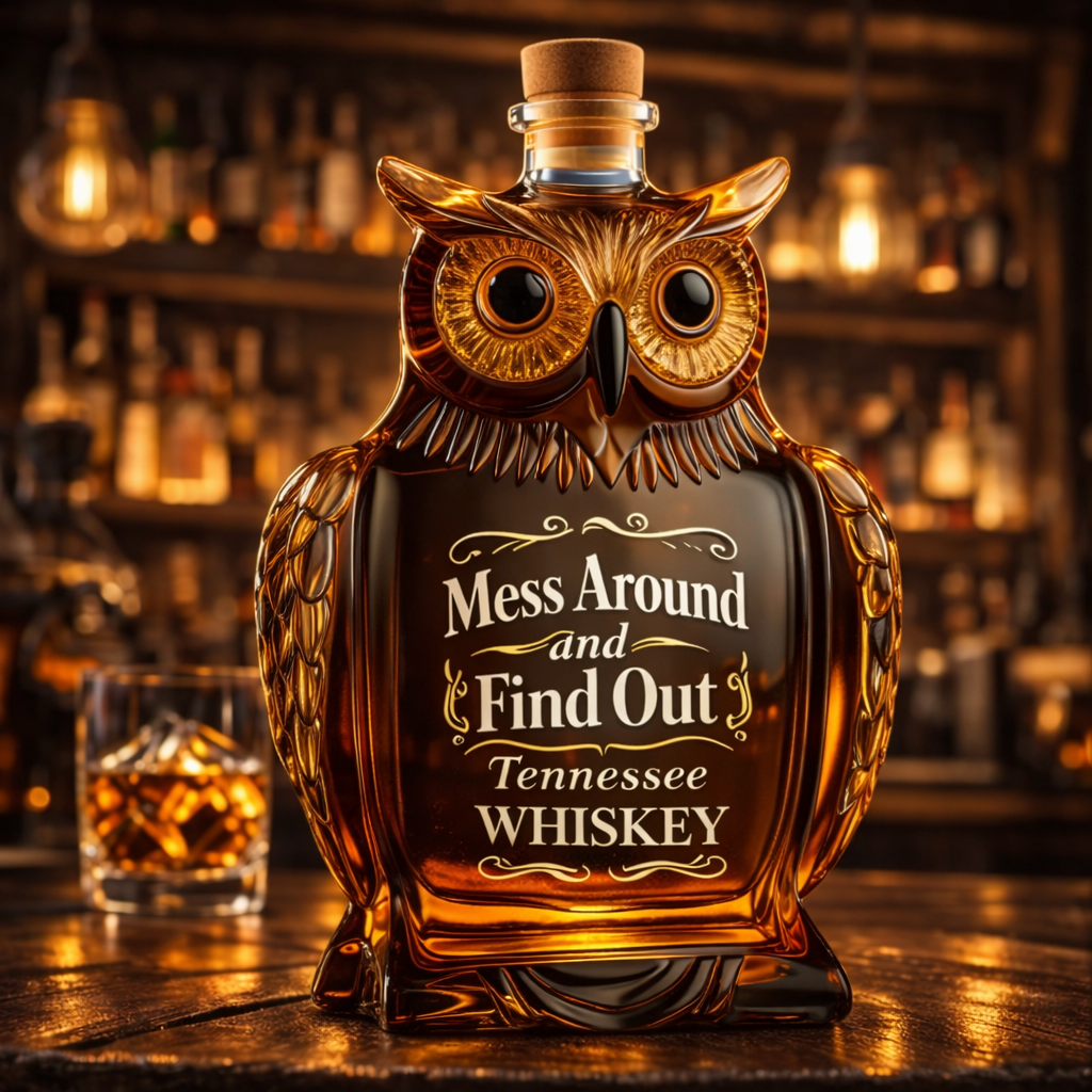 🐶 French Bulldog Whiskey Decanter – "Mess Around and Find Out" 🐾