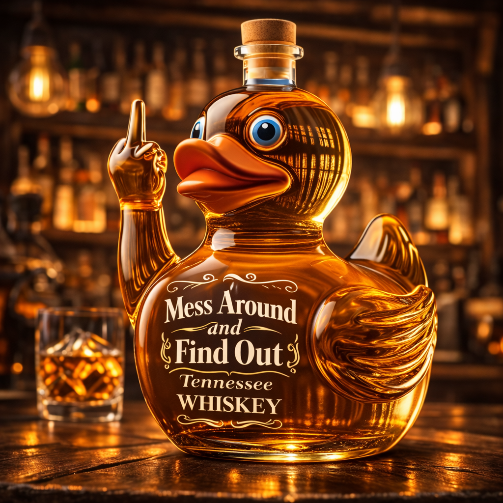 🐶 French Bulldog Whiskey Decanter – "Mess Around and Find Out" 🐾