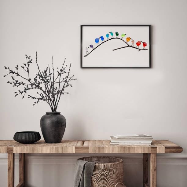 🎁2025 New Year Gift,SheremArt Sea Glass Birds Decor Coastal Love Notes