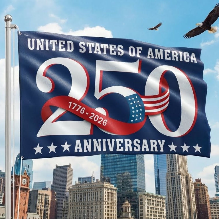 250 Years Patriotic Grommet Flag, United States of America 1776 2026