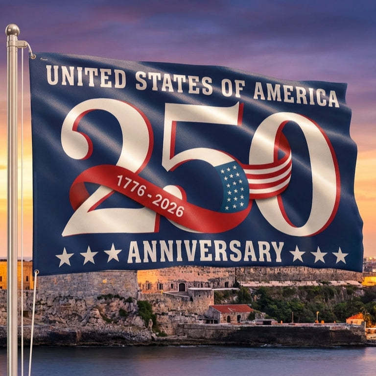 250 Years Patriotic Grommet Flag, United States of America 1776 2026