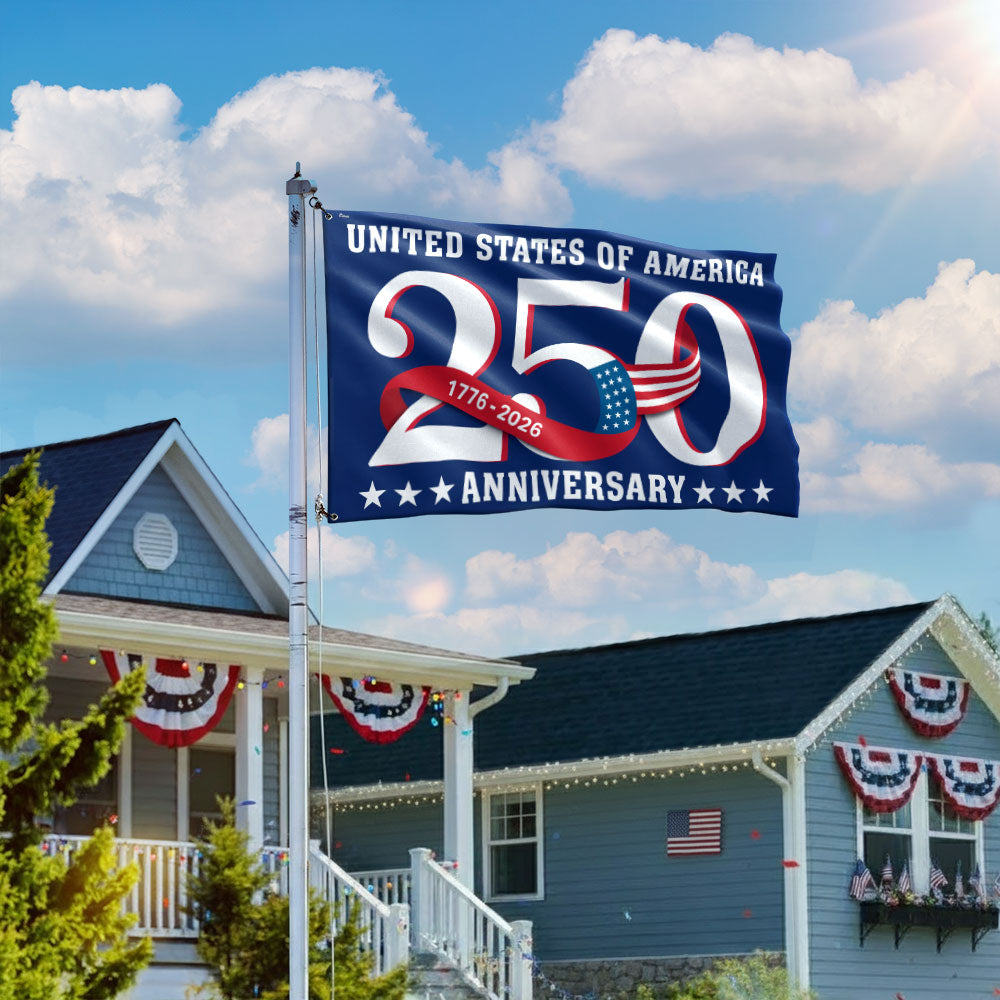 250 Years Patriotic Grommet Flag, United States of America 1776 2026