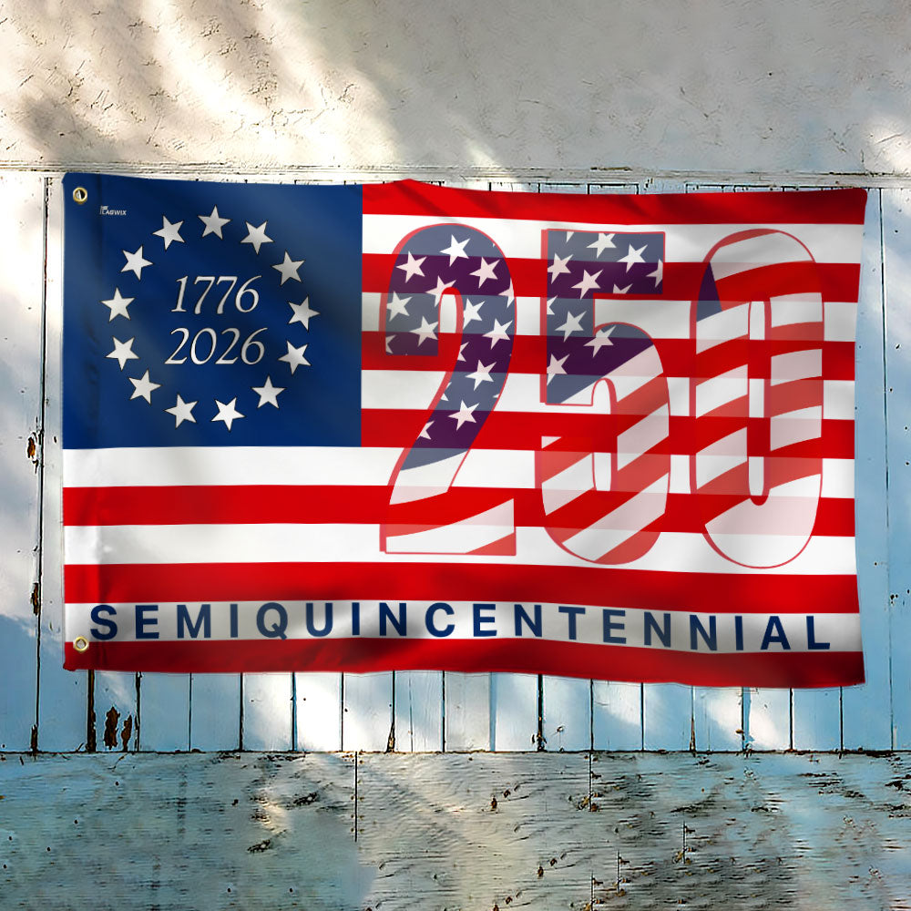 America 250th Anniversary United States Semiquincentennial 1776 2026 Patriotic Grommet Flag