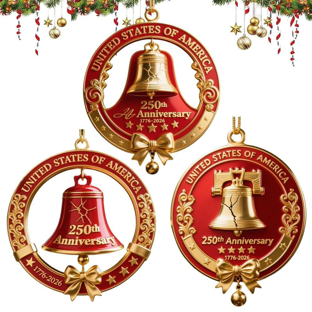🔥United States 250th Anniversary Bell Ornament