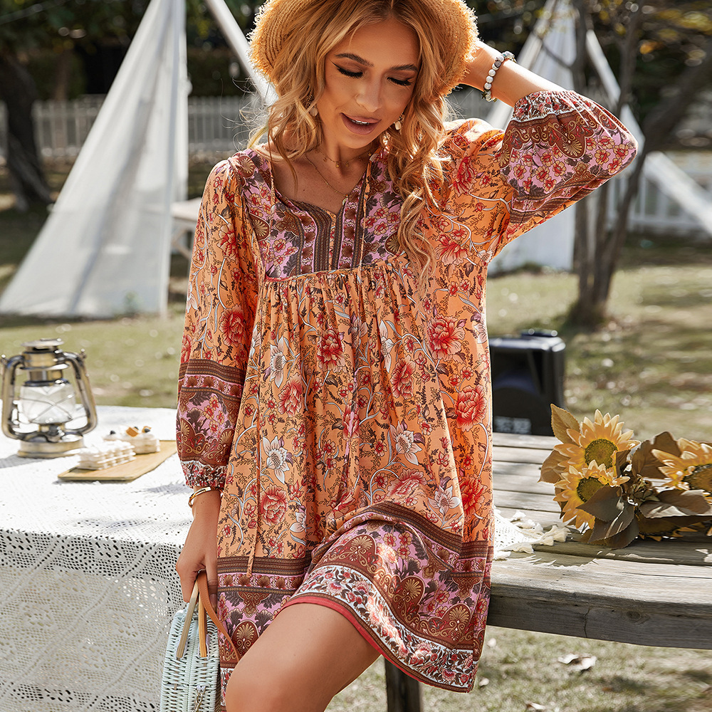 Bohemian Casual Resort Dress