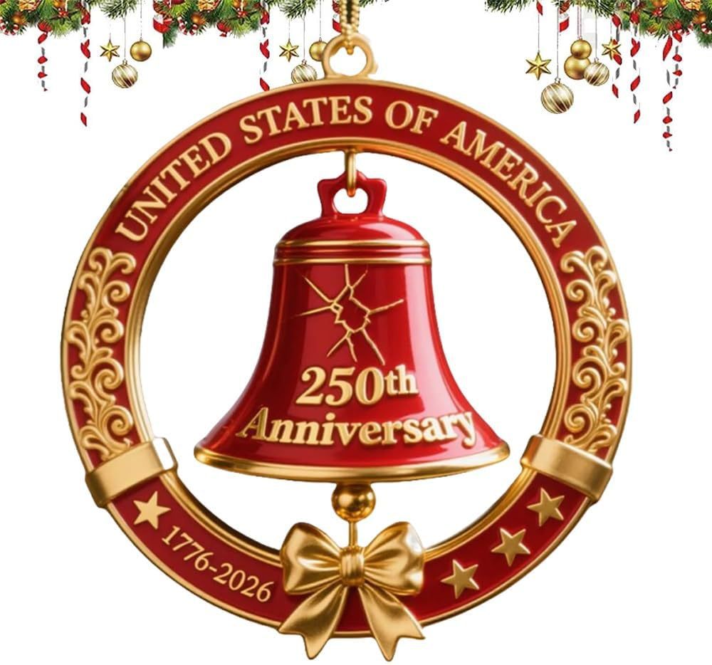 🔥United States 250th Anniversary Bell Ornament
