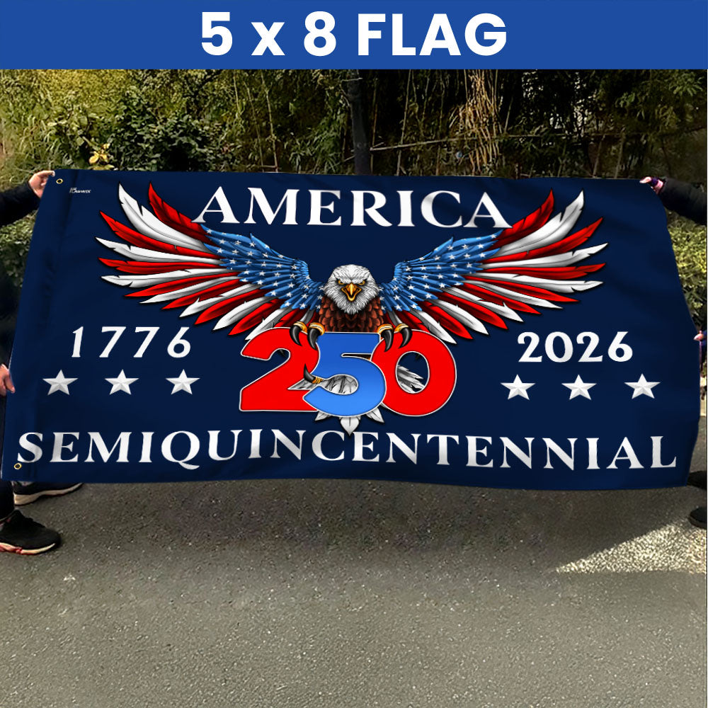 Flagwix American Flag - America 250th Anniversary Semiquincentennial Eagle Grommet Flag