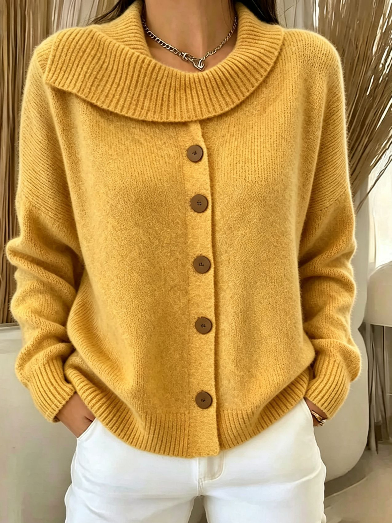 CLEARANCE SALE🔥Women's Cozy Button-Up Knit Cardigan