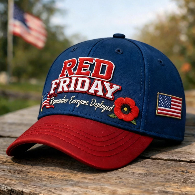 Red Friday Printed Casual Hat