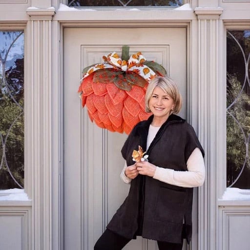 🍁 Farmhouse Pumpkin Wreath For Front Door