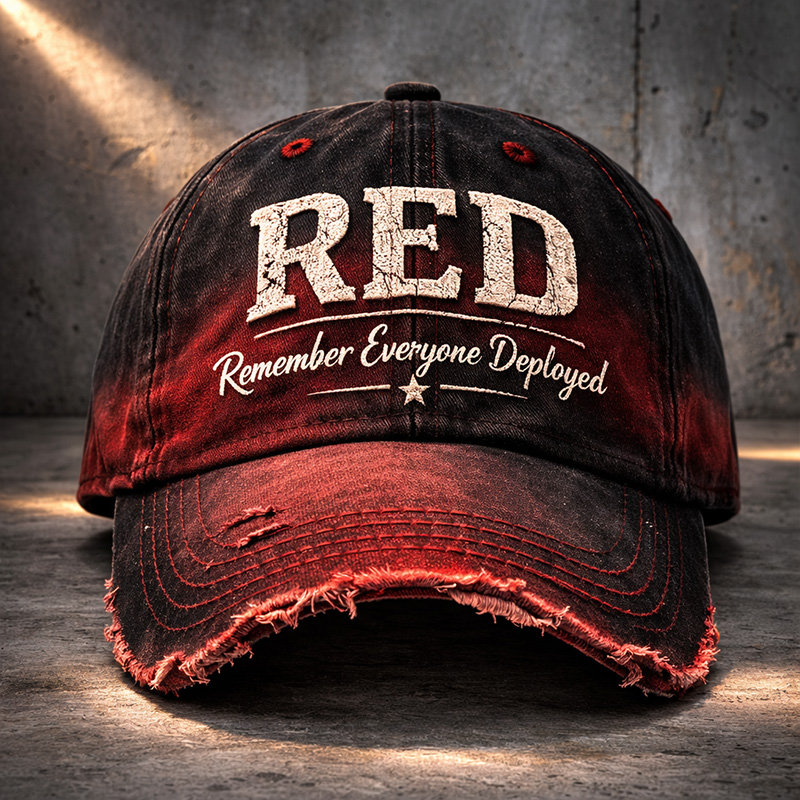 Red Friday Printed Casual Hat