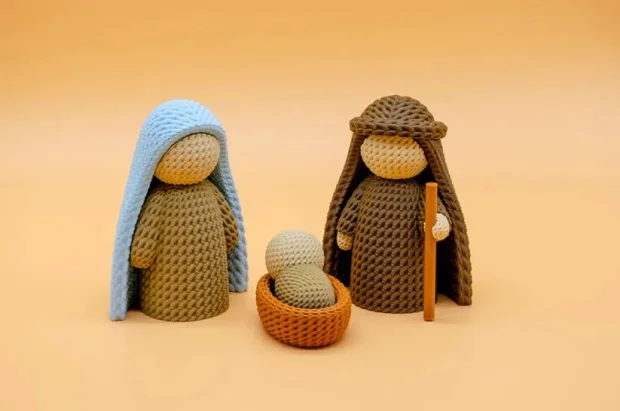 ✝️ He Is Risen – Handmade Crochet Nativity Easter Decor Set(3pcs)🐣🌸