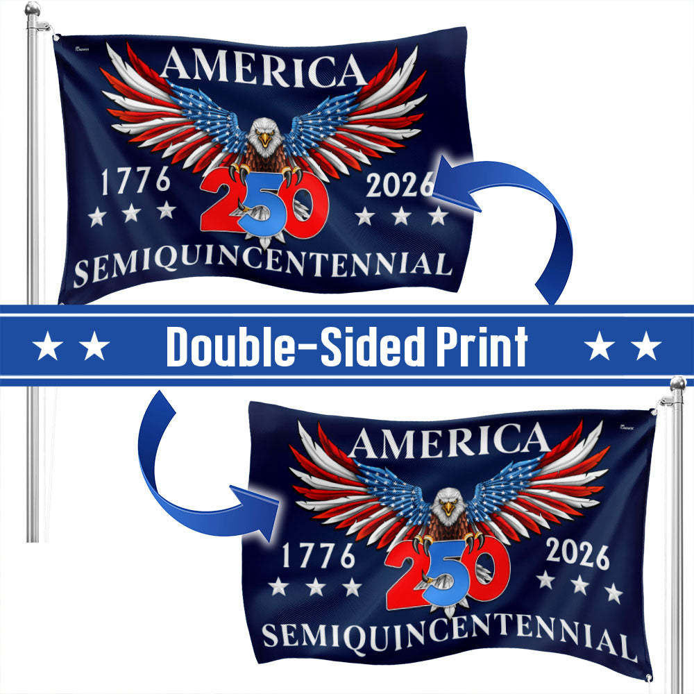 Flagwix American Flag - America 250th Anniversary Semiquincentennial Eagle Grommet Flag