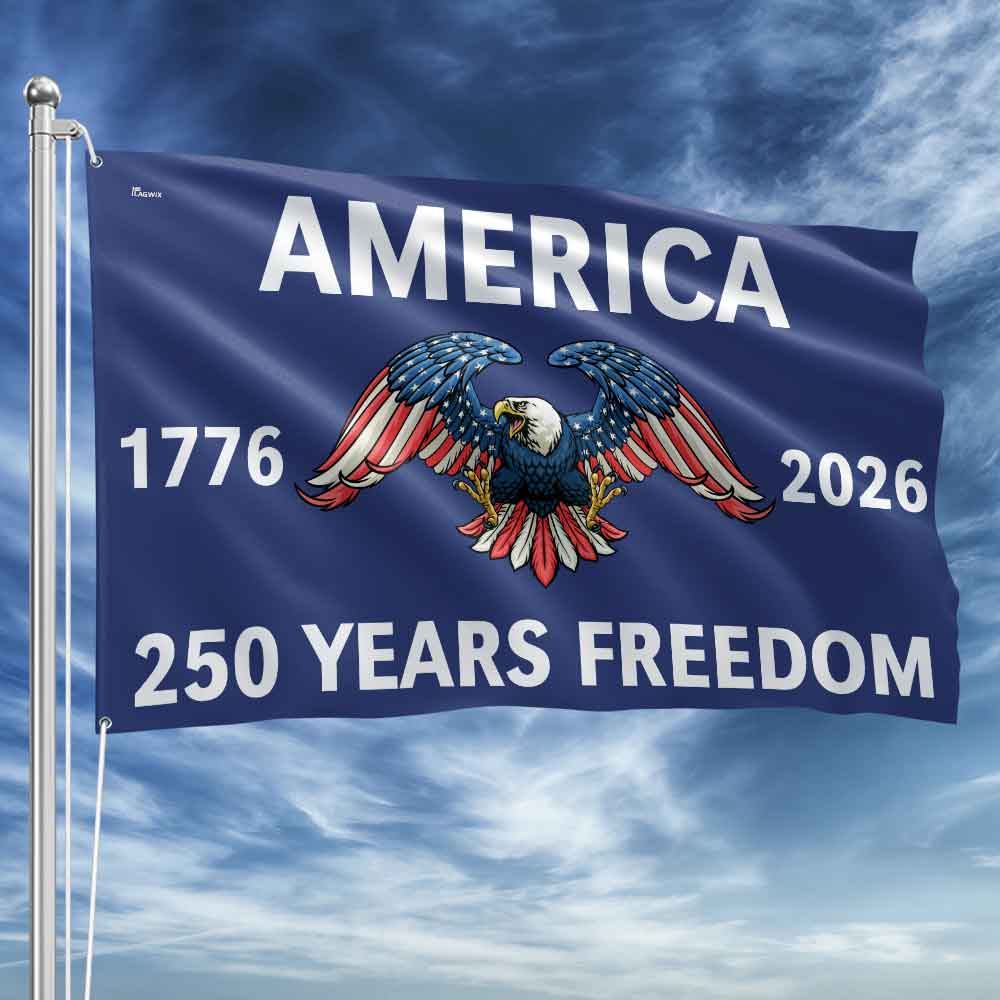 Flagwix American Flag - America 250th Anniversary Grommet Freedom 4th of july Flag