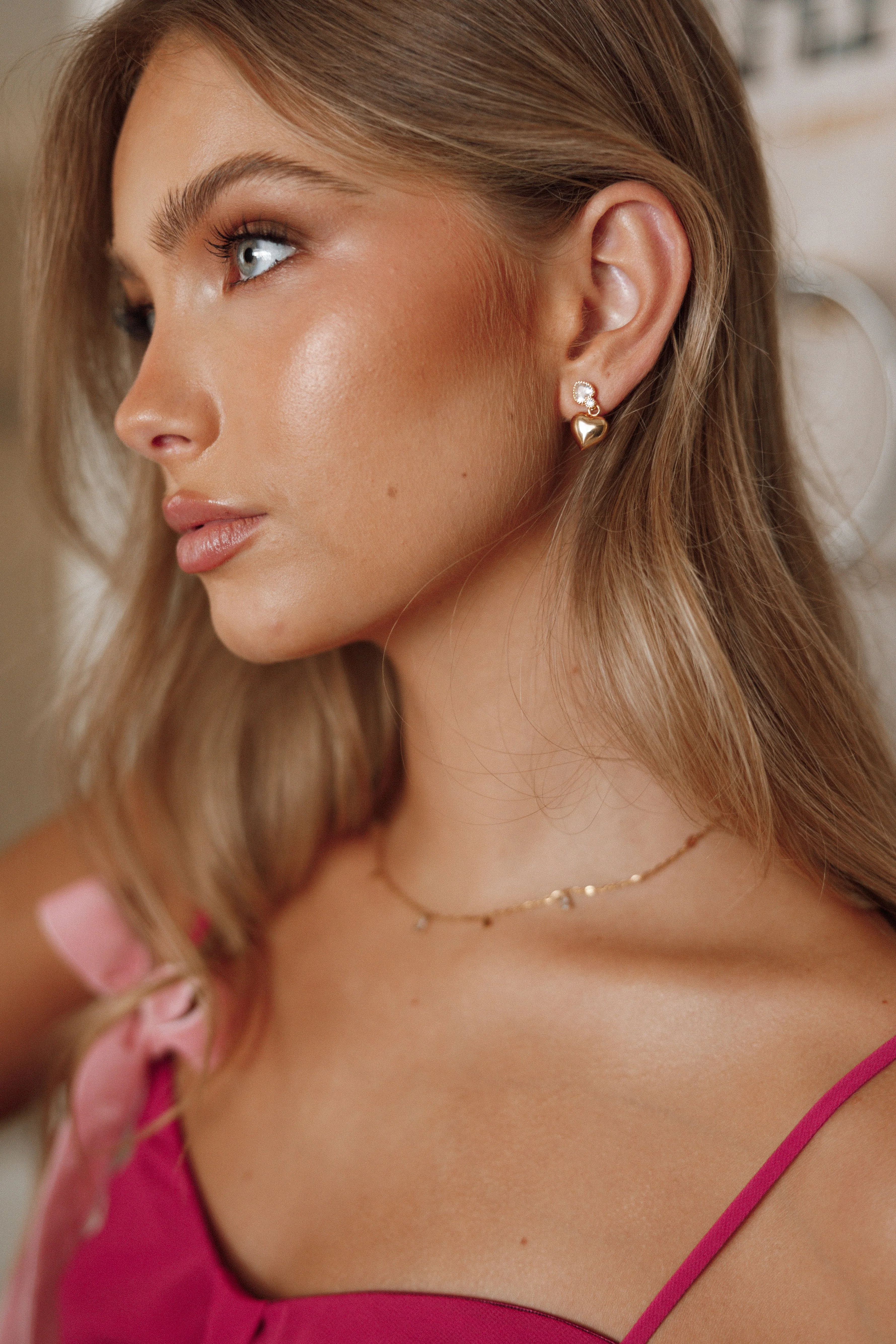 Susan Heart Earrings - Gold-Rgtroy