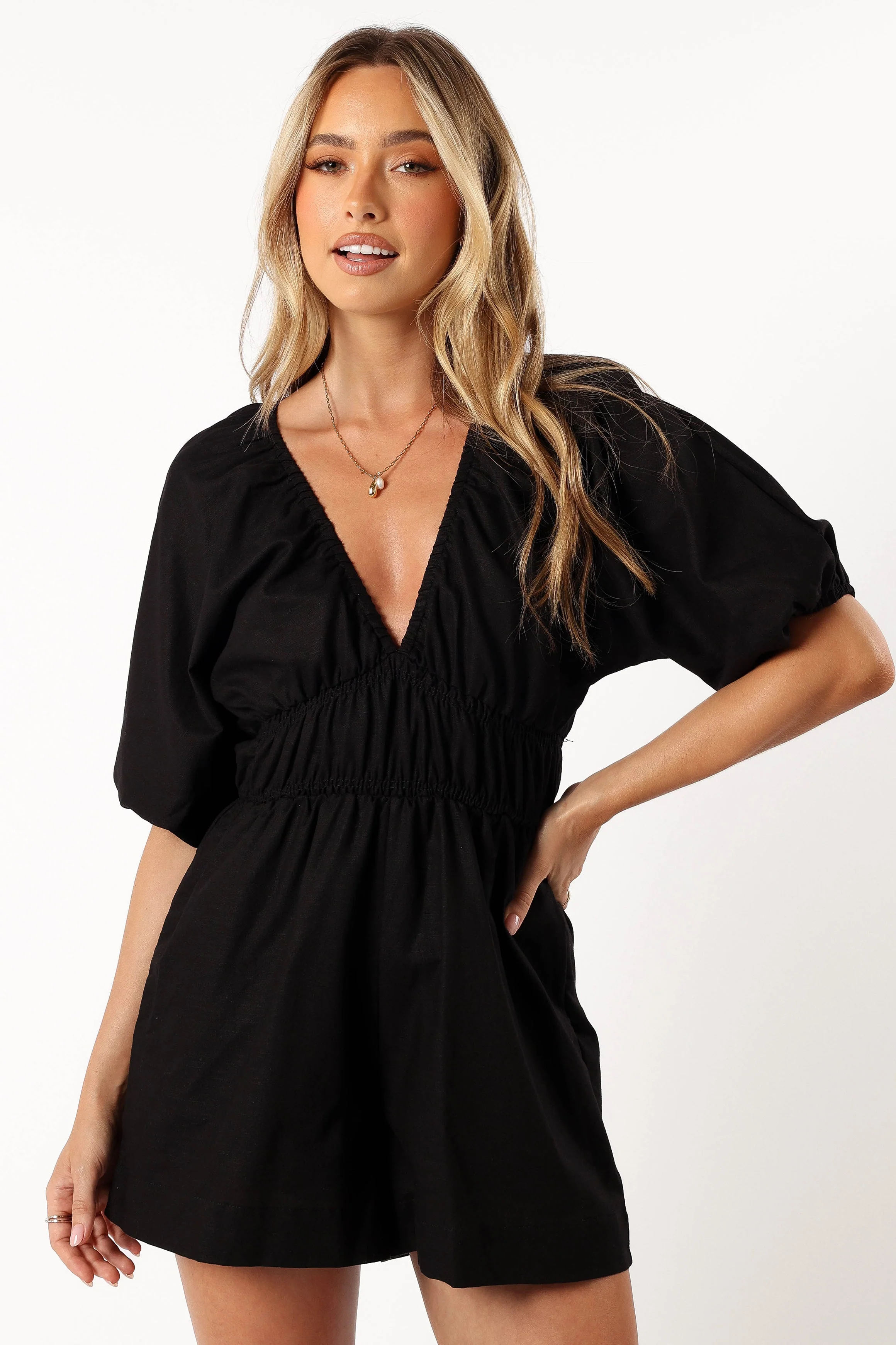 Kaia Romper - Black-Rgtroy