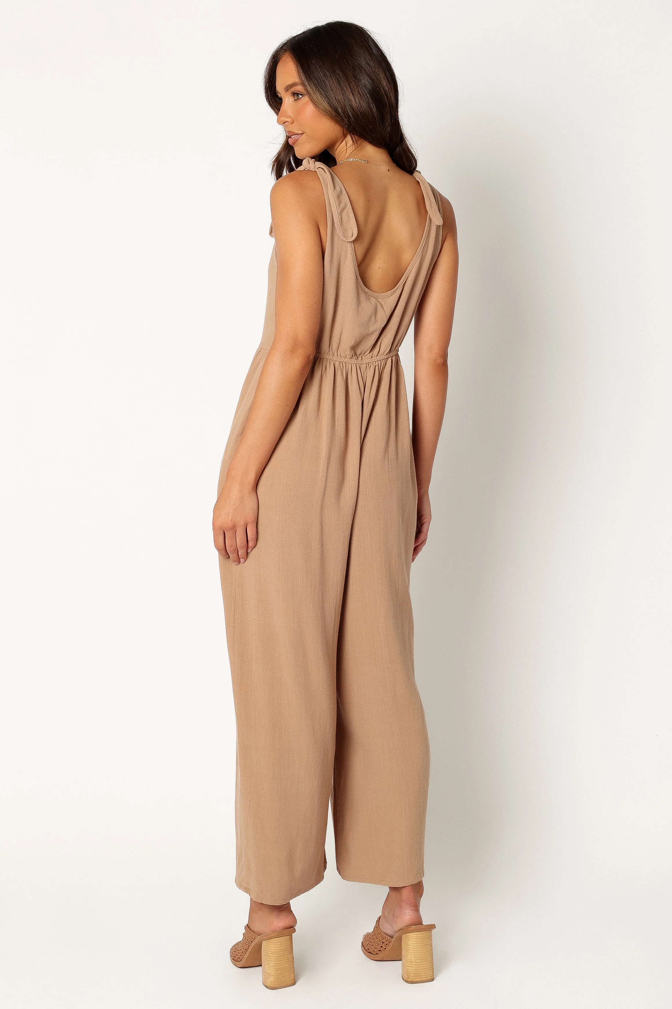 Ayla Linen Jumpsuit - Mocha-Rgtroy