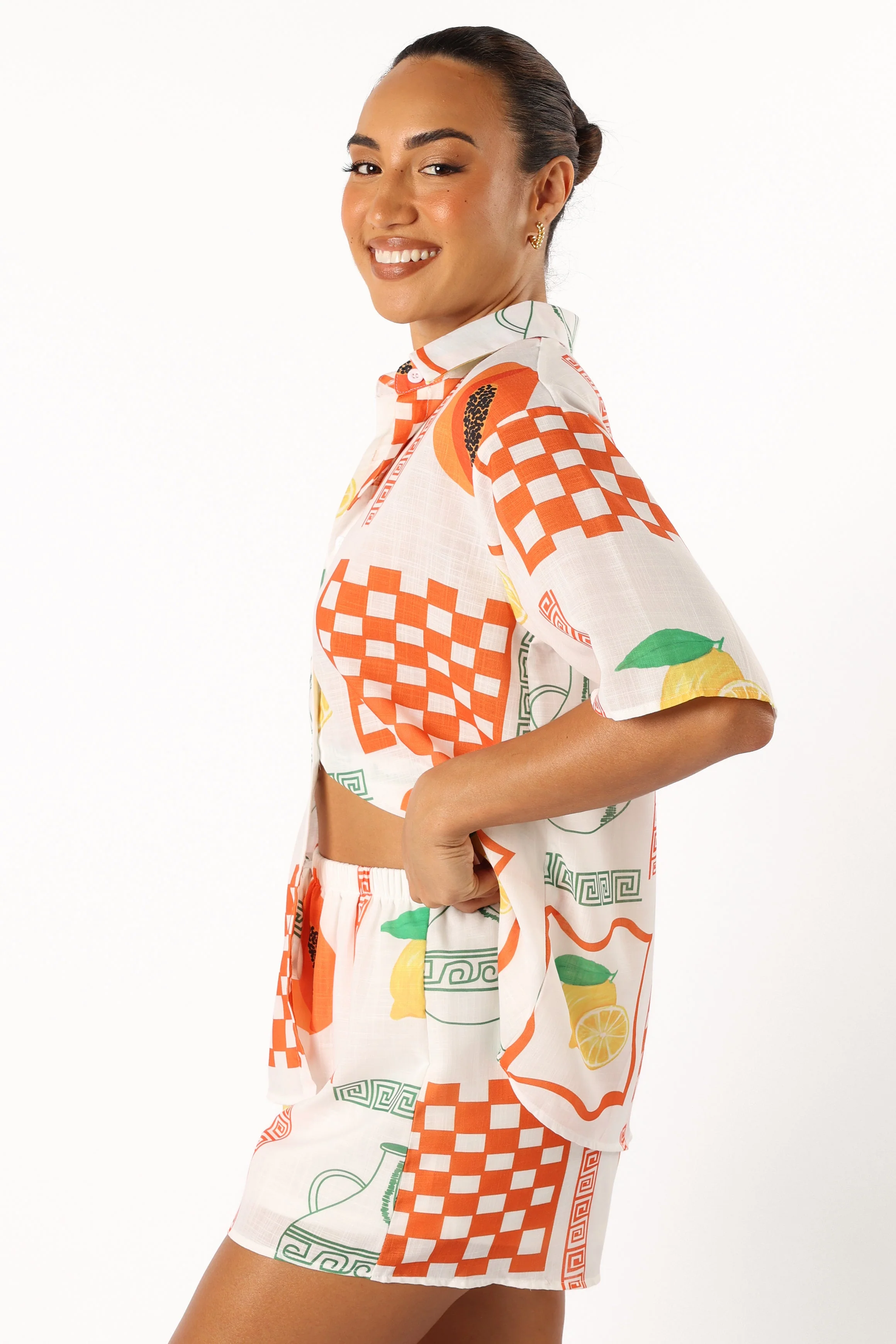 Piccolo Short Set - White Orange-Rgtroy