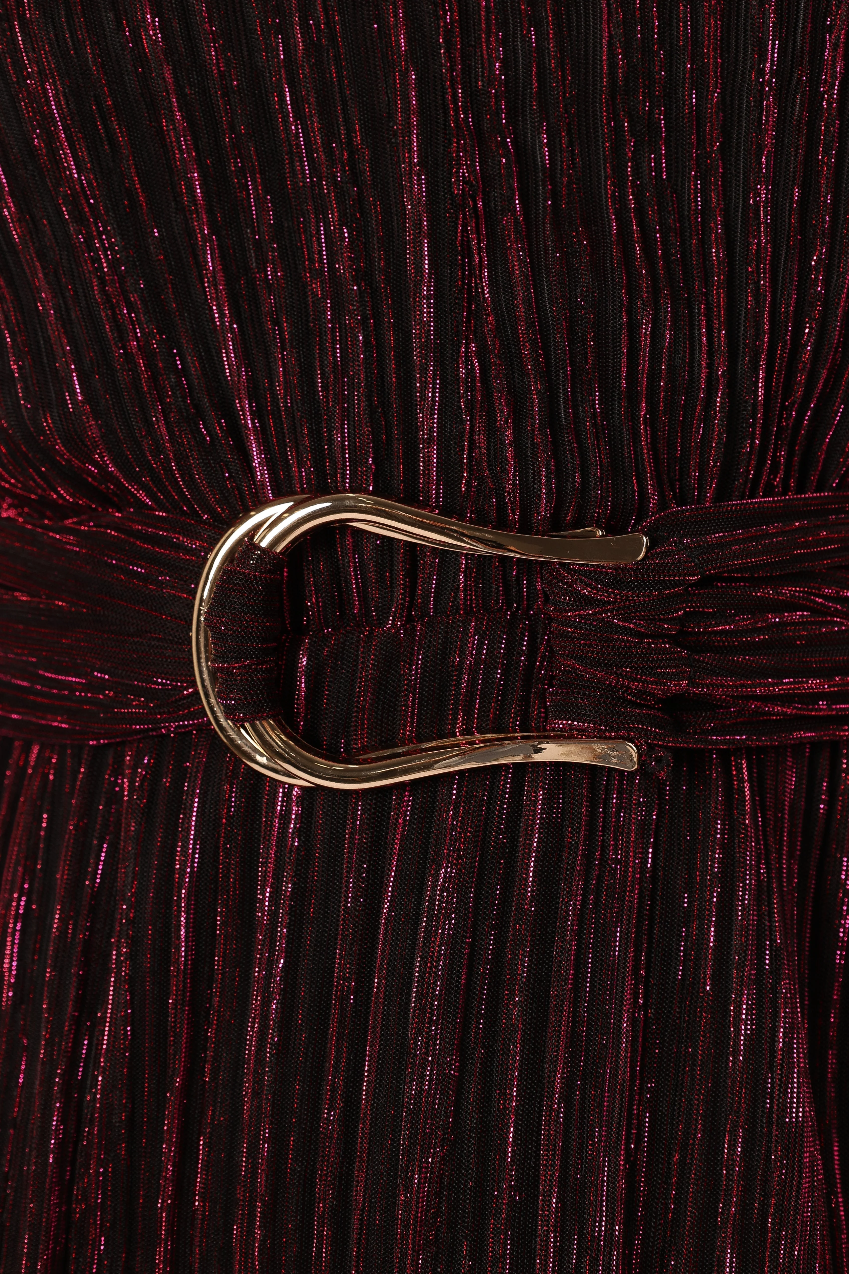 Glimmer Long Sleeve Mini Dress - Pink-Rgtroy