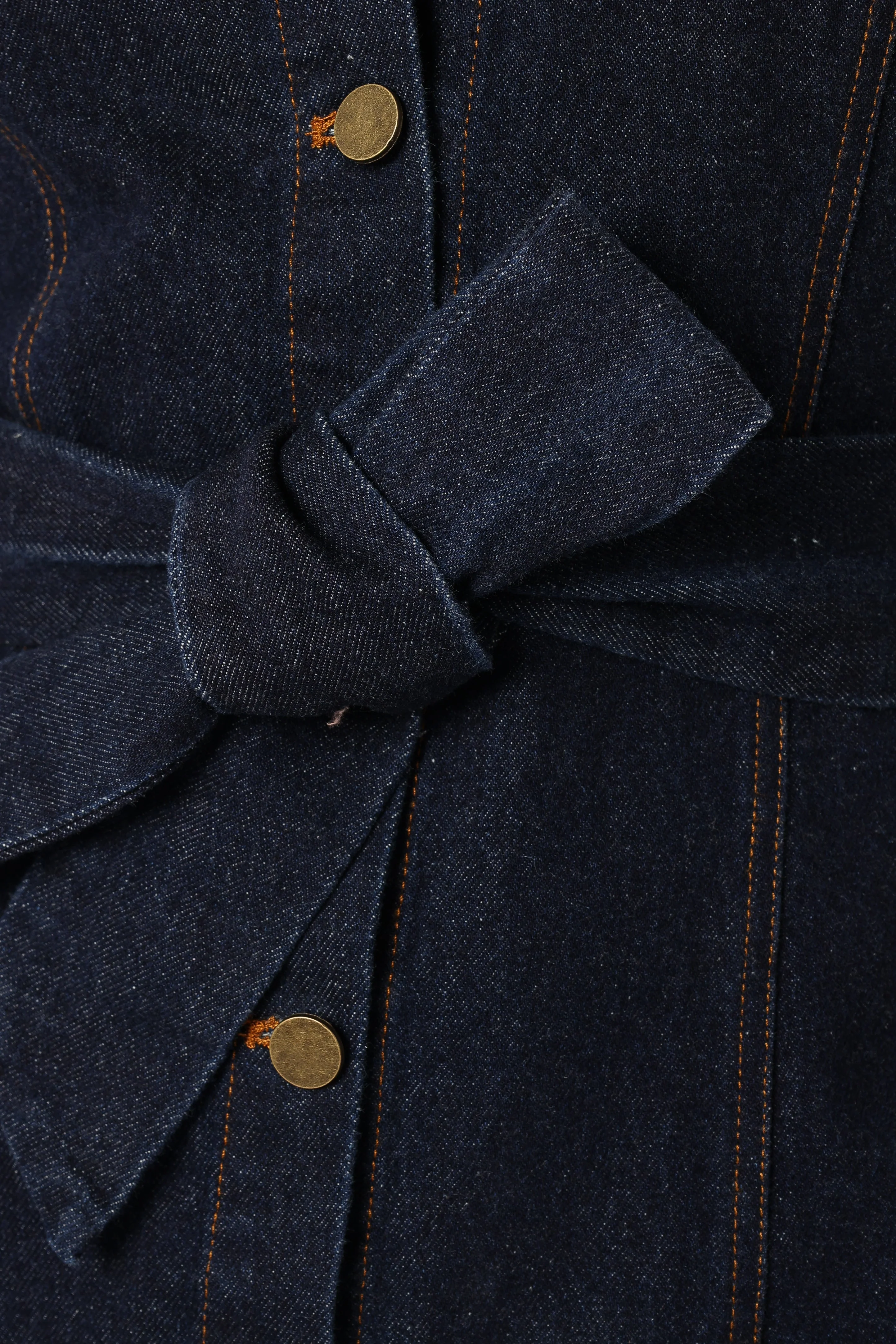 Natala Long Sleeve Mini Dress - Denim-Rgtroy