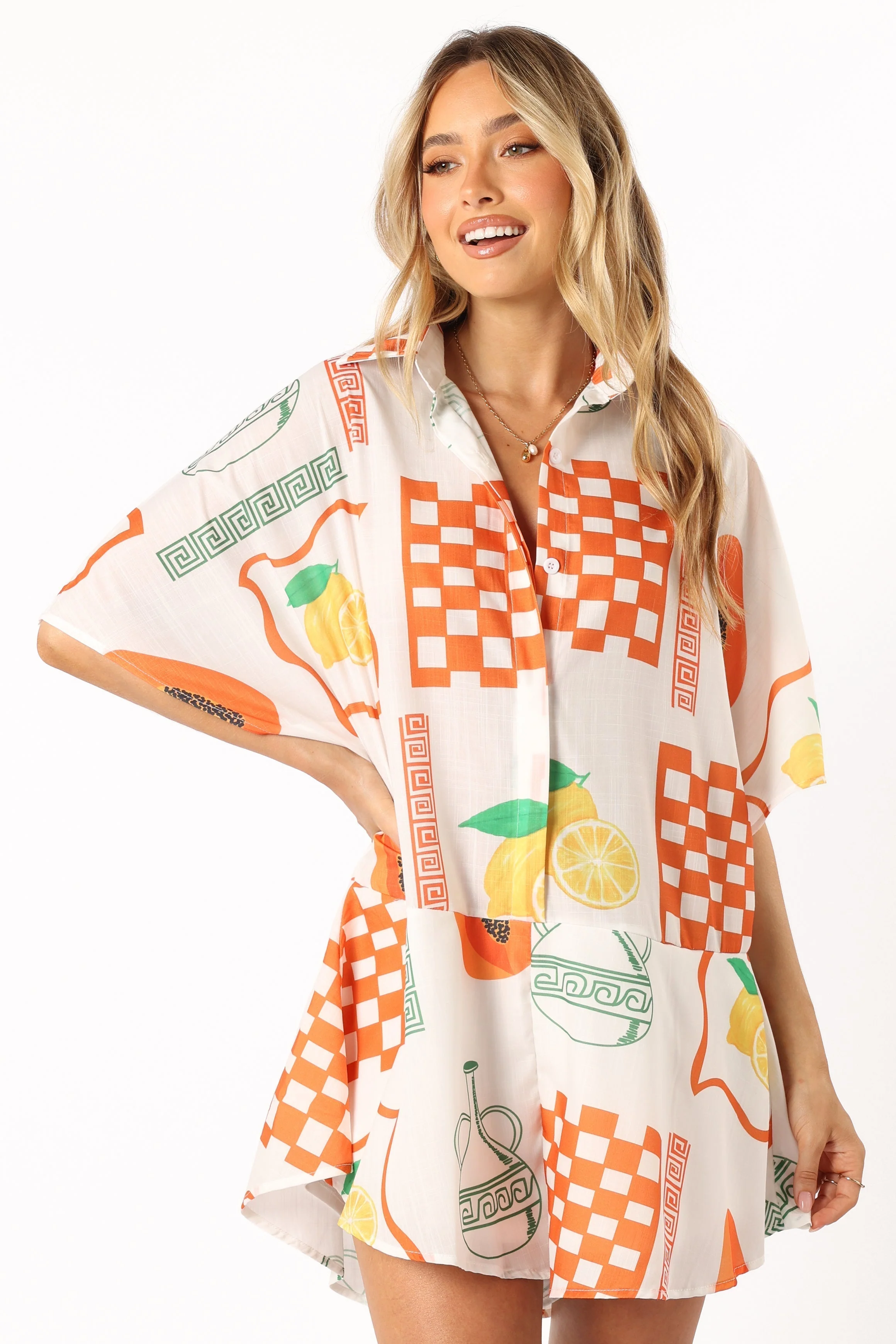 Sebastian Romper - White Orange-Rgtroy