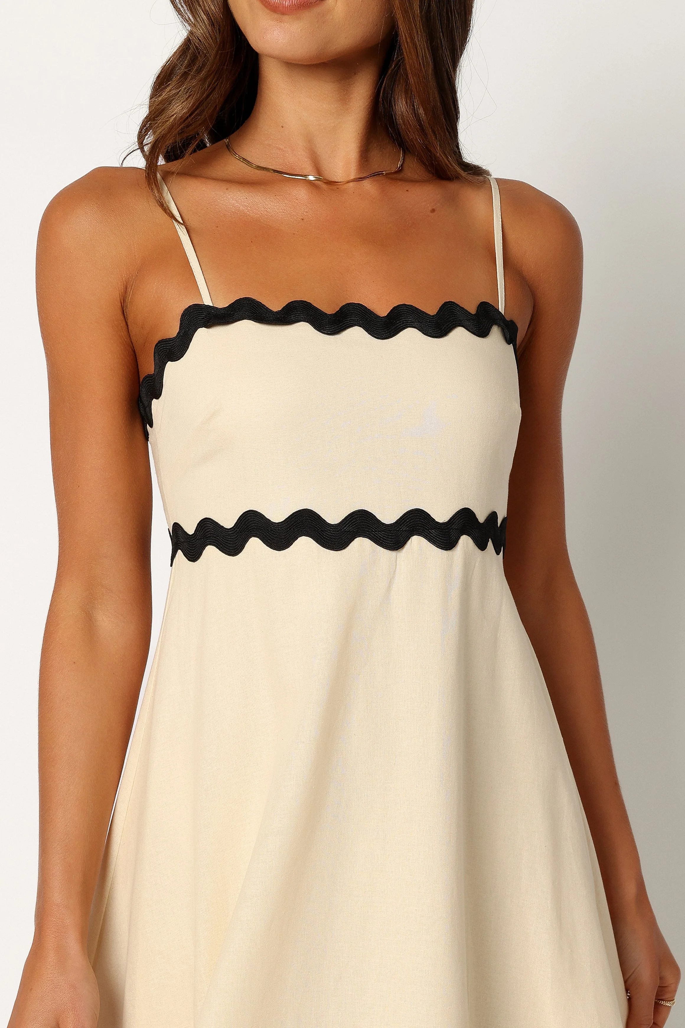 Yana Maxi Dress - Cream Black-Rgtroy