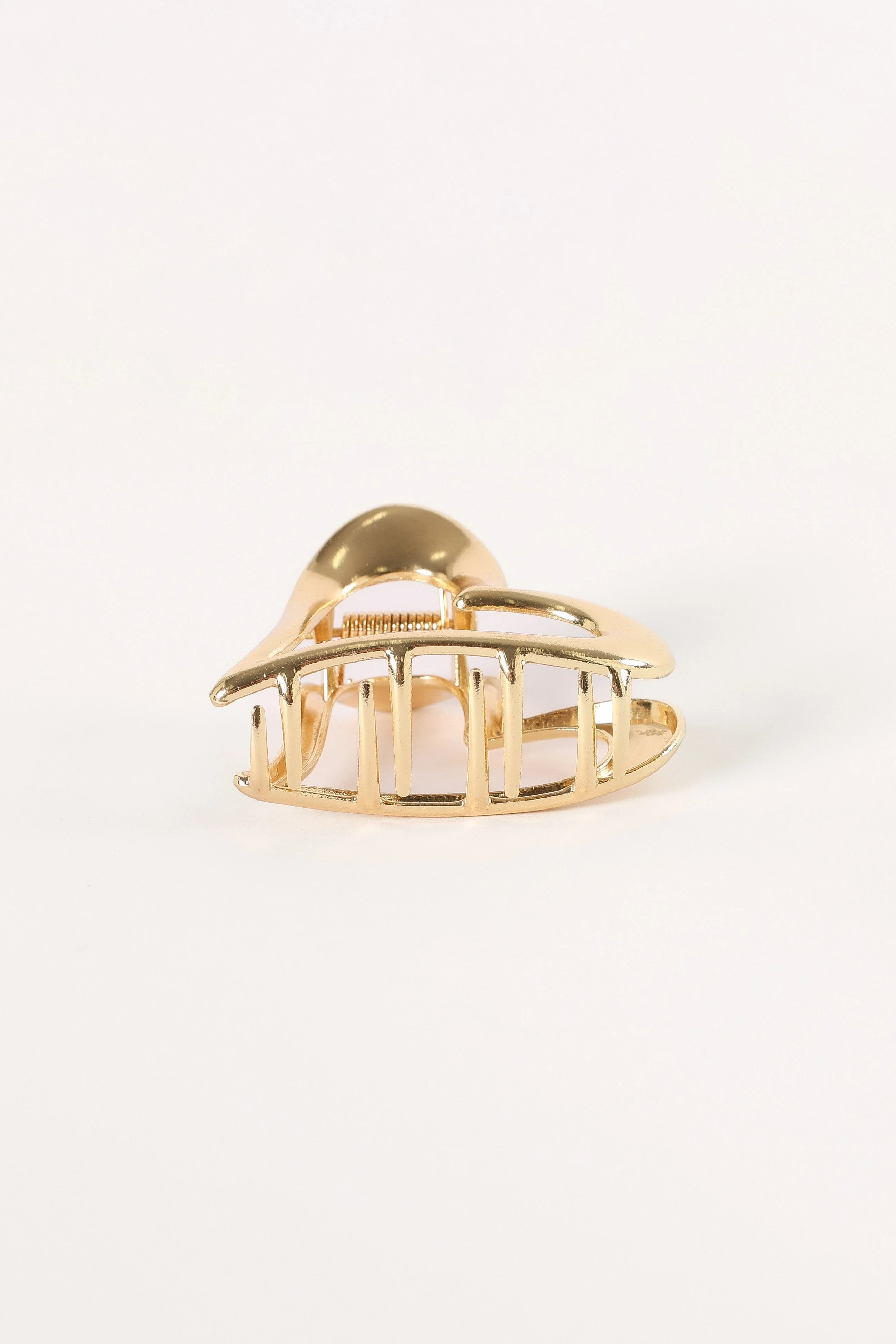 Amore Heart Hair Clip - Gold-Rgtroy