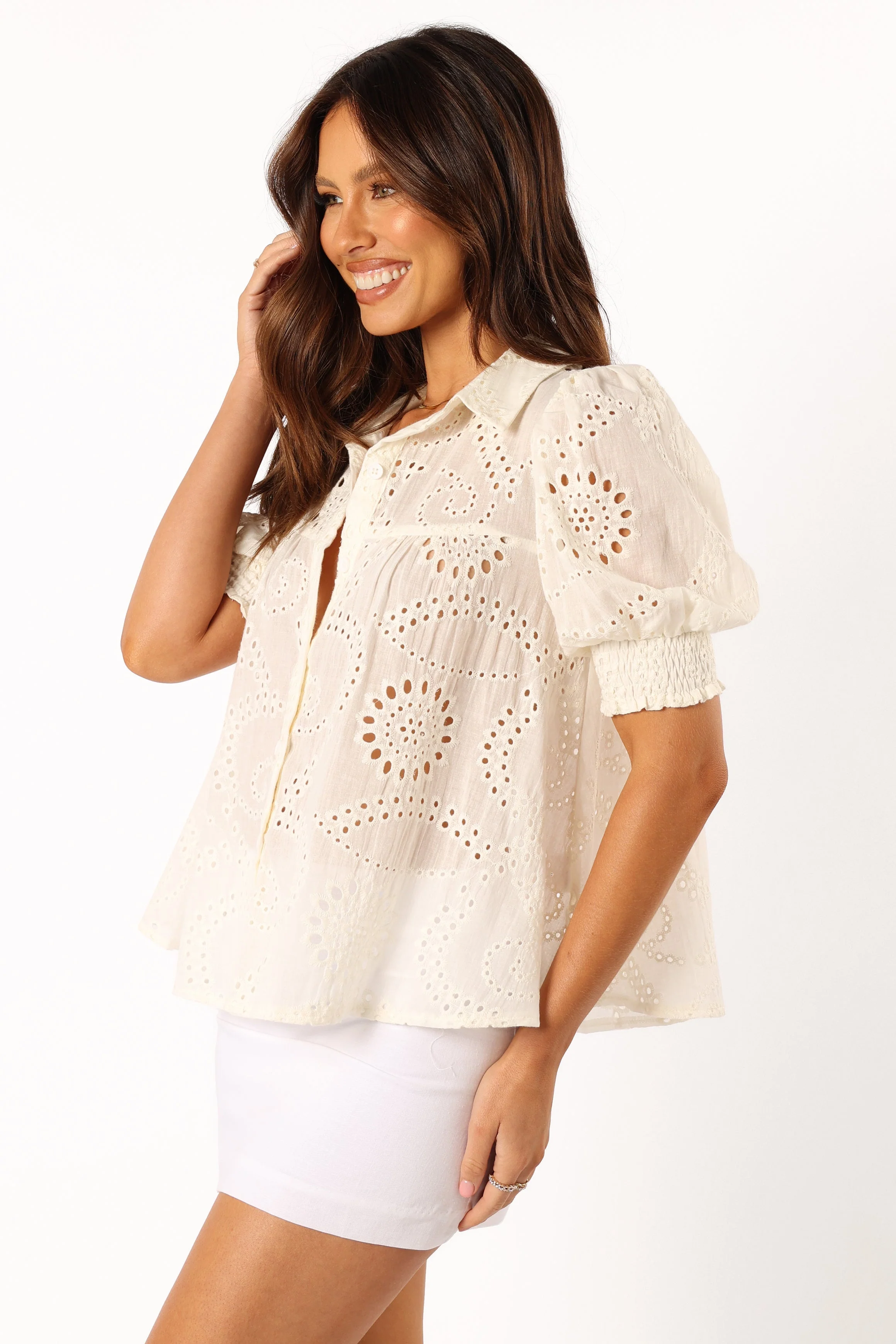 Janelle Top - White-Rgtroy