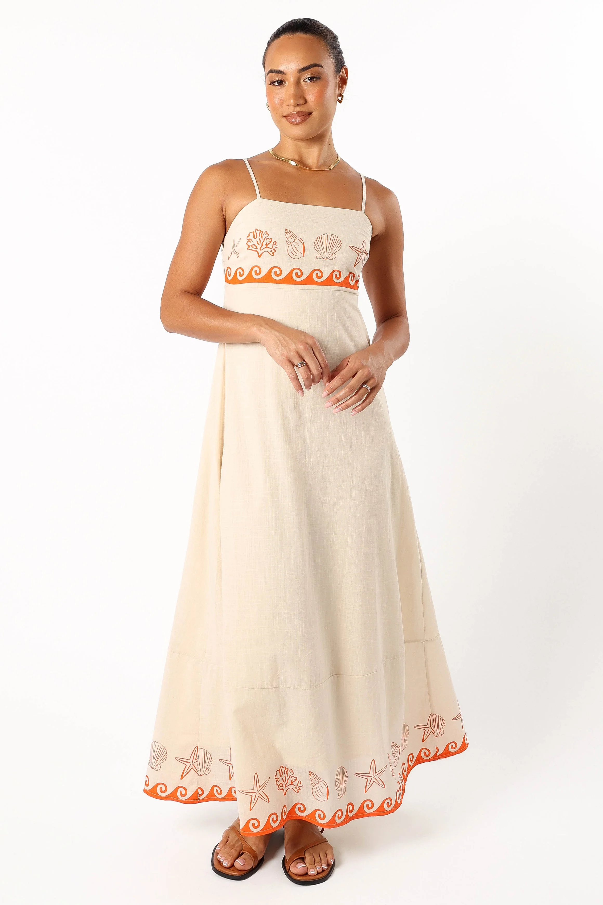 Ceecee Maxi Dress - Beige-Rgtroy