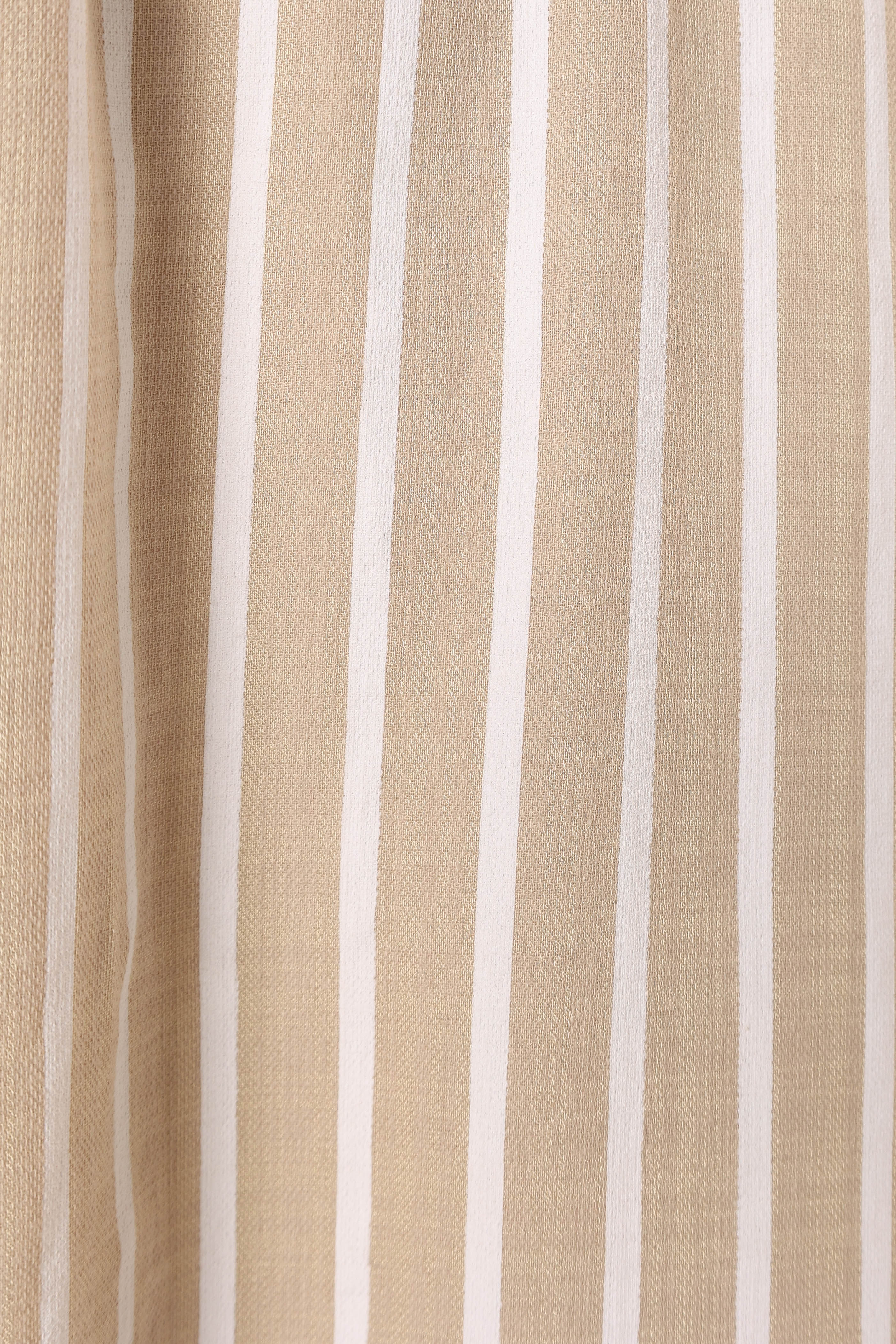 Odette Midi Dress - Beige Stripe-Rgtroy